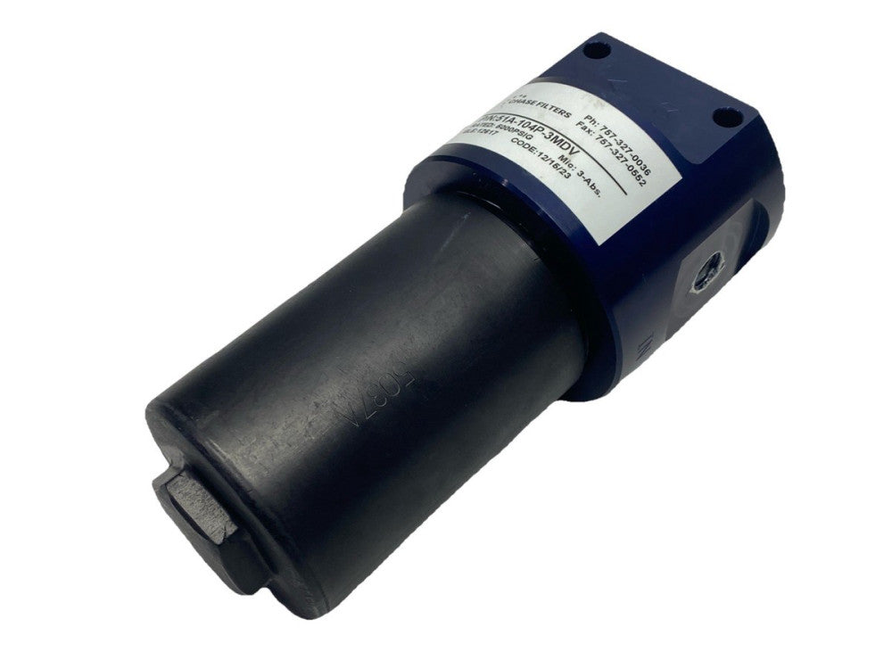 Chase Filters 51A-104P-3MDV Hydraulic Filter 3 Micron/Abs Microglass 5000PSIG