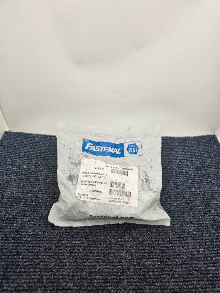 (QTY 60) Fastenal M20-2.5 Finish Steel Class 10 Hex Nut