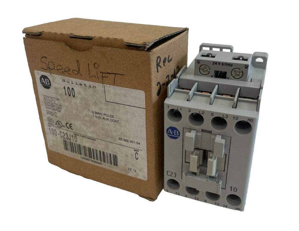 ALLEN BRADLEY 100-C23J10 CONTACTOR SER. C 100C23J10 NEW, SURPLUS