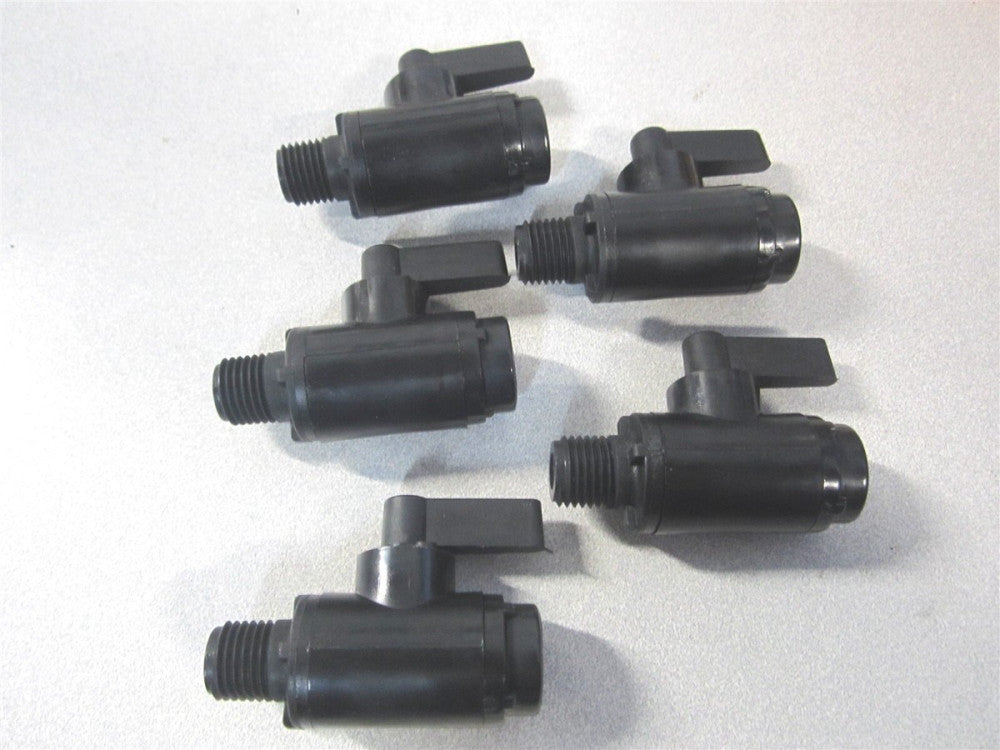 (3992690) 1/4" MNPT x FNPT Nylon Standard Manual Ball Valve - Lot of 5