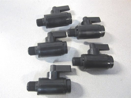 (3992690) 1/4" MNPT x FNPT Nylon Standard Manual Ball Valve - Lot of 5