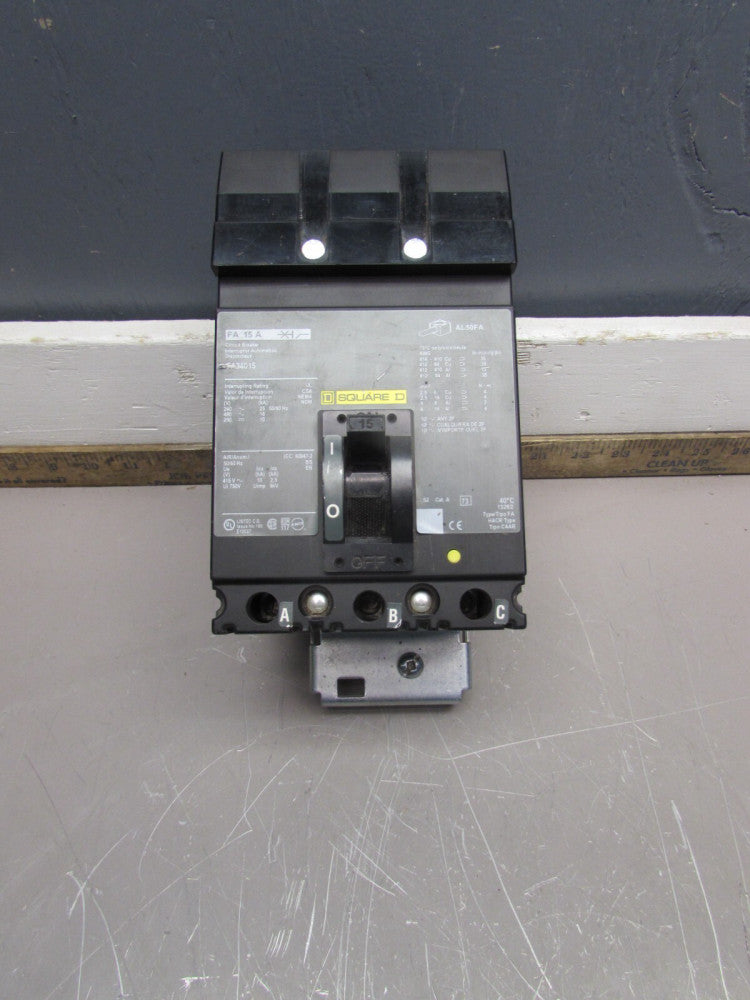 SQUARE D FA34015  , I-LINE CIRCUIT BREAKER ,3P/480V/15A, TAKEOUT! MAKE OFFER!