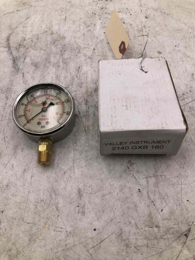 Valley Instrument 2140GXB Pressure Gauge 160PSI -NIB