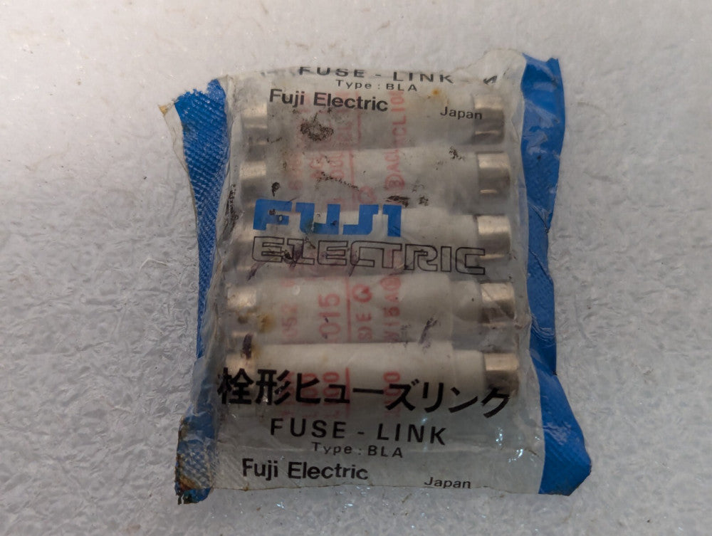 Lot of 5 Fuji BLA015 Ceramic Bottle Fuse, 15A, Current Limiting, 600vac/vdc,