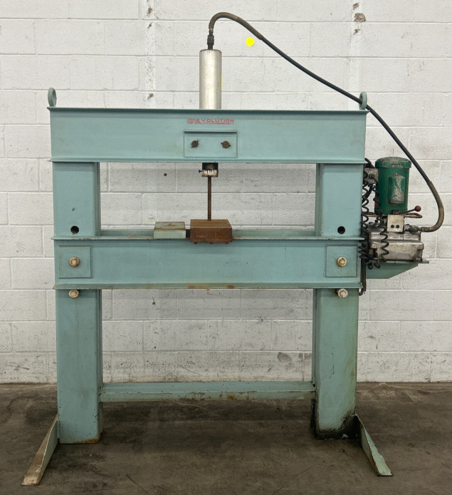 EVOLUTION AUTODESIGN H FRAME HYDRAULIC PRESS W/GREENLEE HYDRAULIC PUMP 960-SA-PS