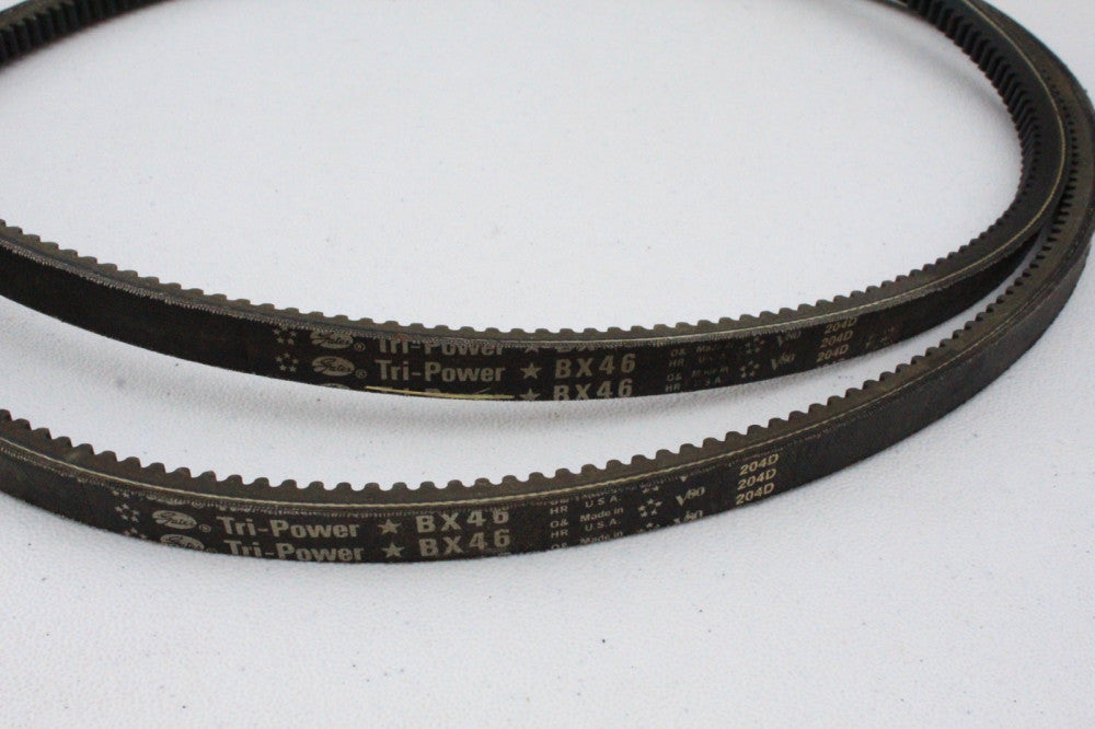 Lot of 2 Gates Tri-power BX46 Cogged V Belt 5/8" x 49"