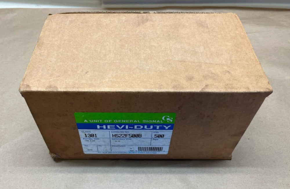 Hevi-Duty HS22F500B .500Kva Transformer Class 1301 240x480 24/48V (RH)