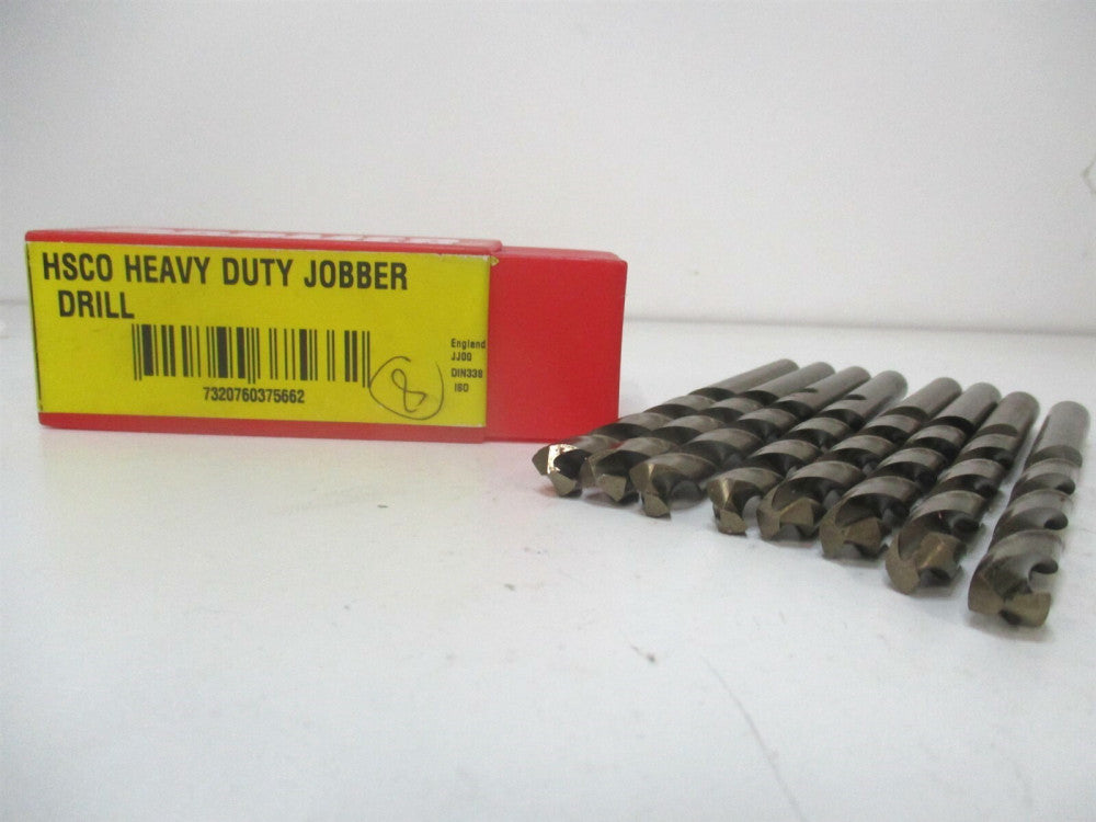 Dormer (0375662) 9.2mm x 125mm OAL 135° Cobalt RH Cut Jobber Drill - Lot of 8