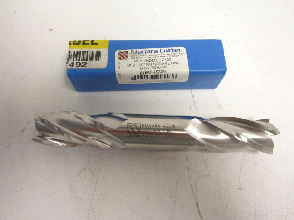 Niagara 45326 HSS 1 x 1-7/8 x 6-3/8 x 1 Non-Center Cutting End Mill New