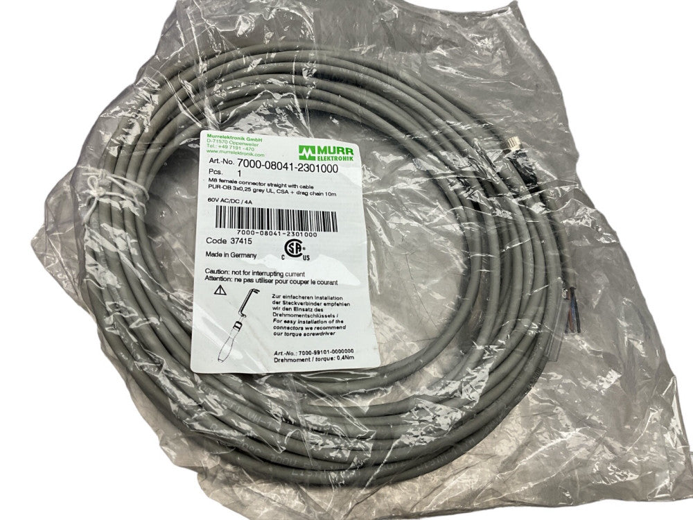 MurrElektronik 7000-08041-2301000 M8 Female connector straight w/cable 3-PIN 10M