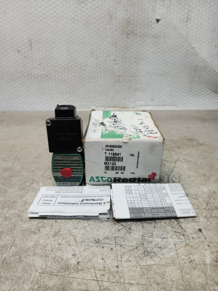 NEW IN BOX ASCO SOLENOID VALVE 1/4'' 2-WAY JKH8262H090