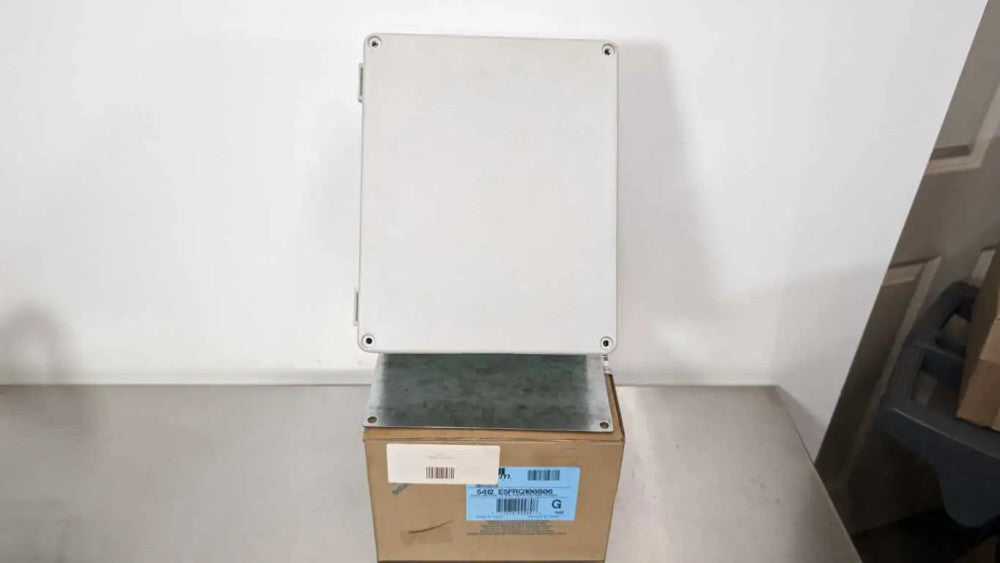 EXM 5412 ESFRQ100806 Quick Release Cover Fiberglass Enclosure 10x8x6 Gray Typ...