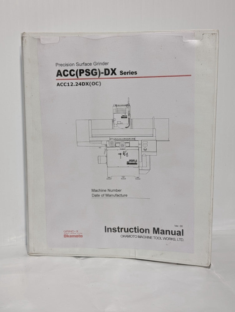 Okamoto ACC(PSG)-DX Series Surface Grinder Operations Manual