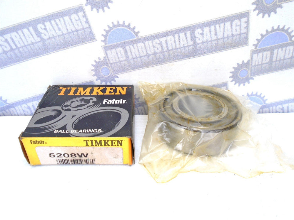 TIMKEN - 5208W - Double Row 30° ANGULAR CONTACT Bearing - 40mm x 80mm x 1.1875"