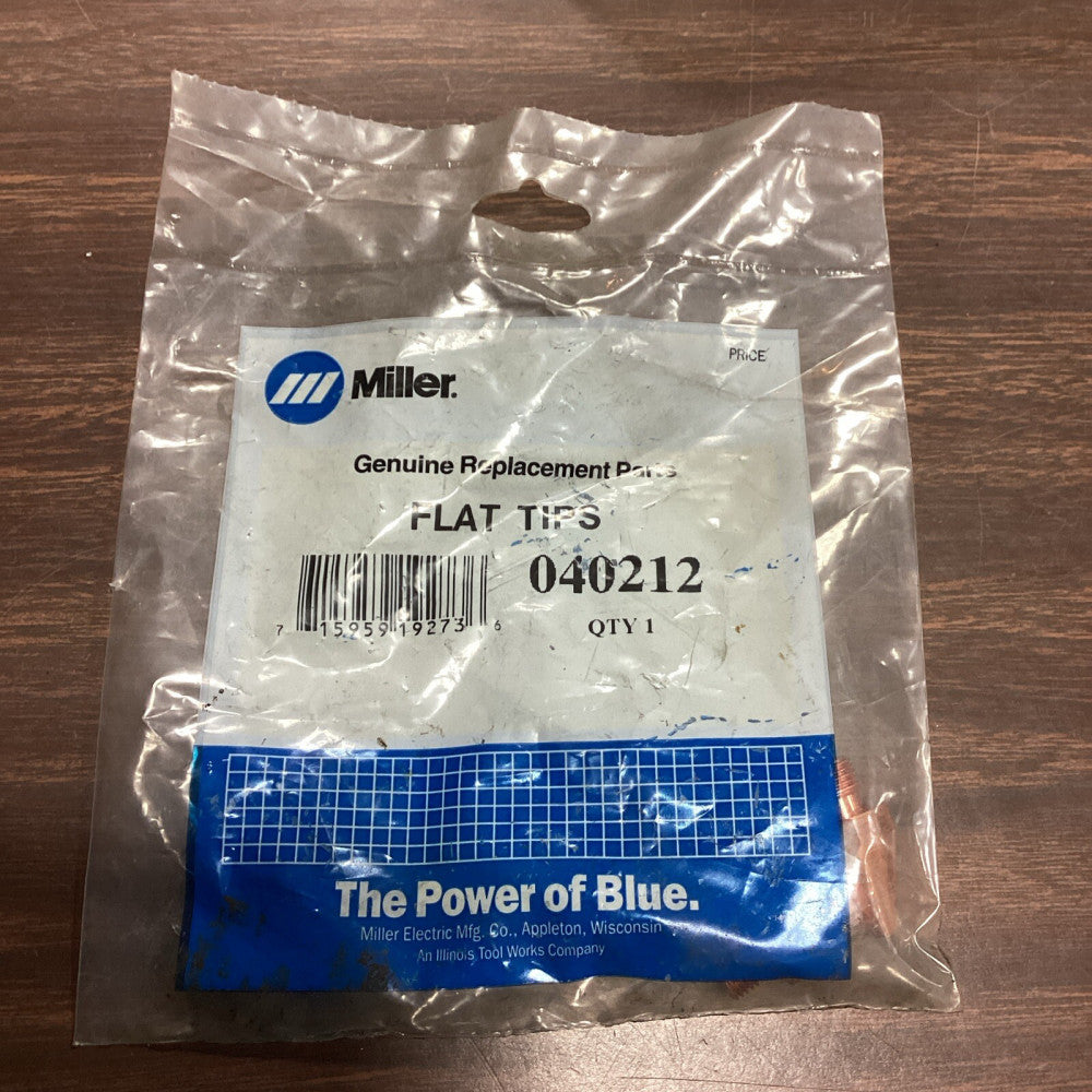 MILLER ELECTRIC 040212 FLAT TIPS, Pair