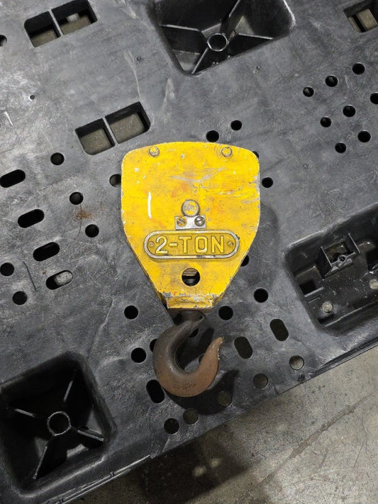 2 Ton 2 Sheave Crane Hoist Swivel Hook Snatch Block 4000 Lb Load