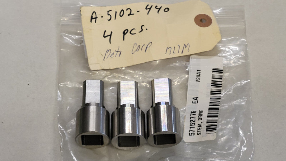 Lot Of 3 Metolift / Meto Drive Stems 5/8" Stainless Steel