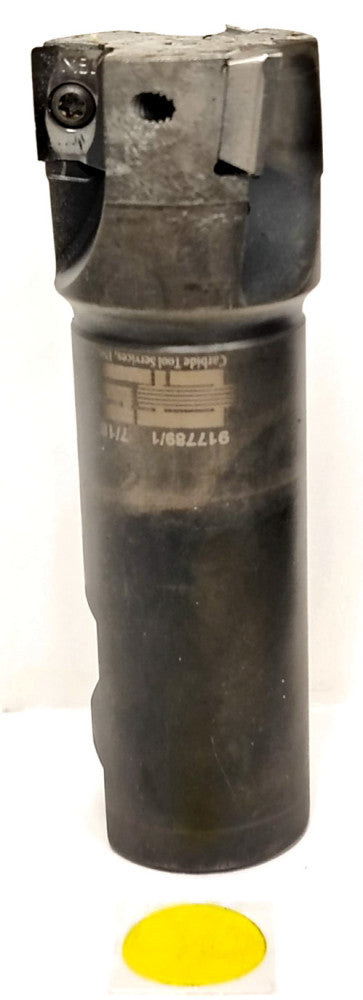 CARBIDE TOOL CO. 3 BLADE INDEXABLE ENDMILL CUTTER W/M80 INSERTS 917789/1