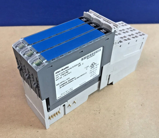 (Lot of 3) Allen Bradley 1734-CTM Common Terminal Module w/ 1734-RTB, 1734-MB