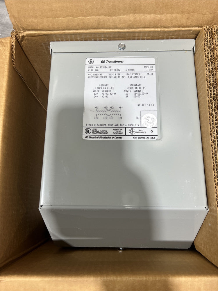 General Electric 9T51B0112 Buck Boost Transformer 120/240V 60Hz 2000 Volt-Amps