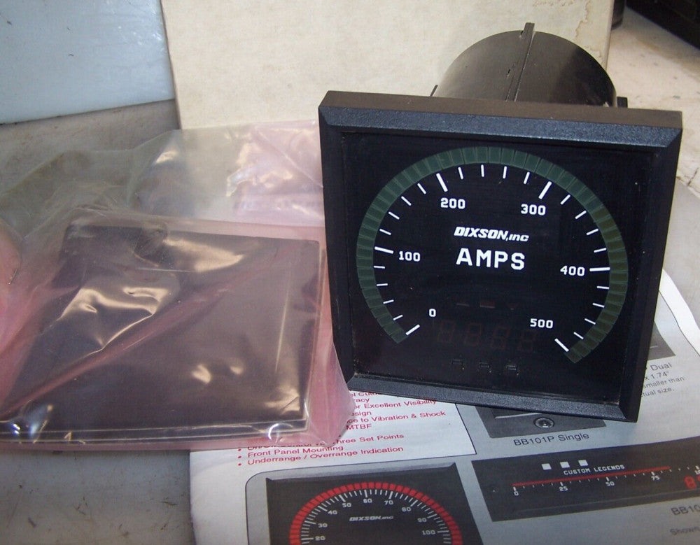 NEW AMETEK DIXSON 0-500 AMP PANEL AMP METER LED DISPLAY MODEL 051P 