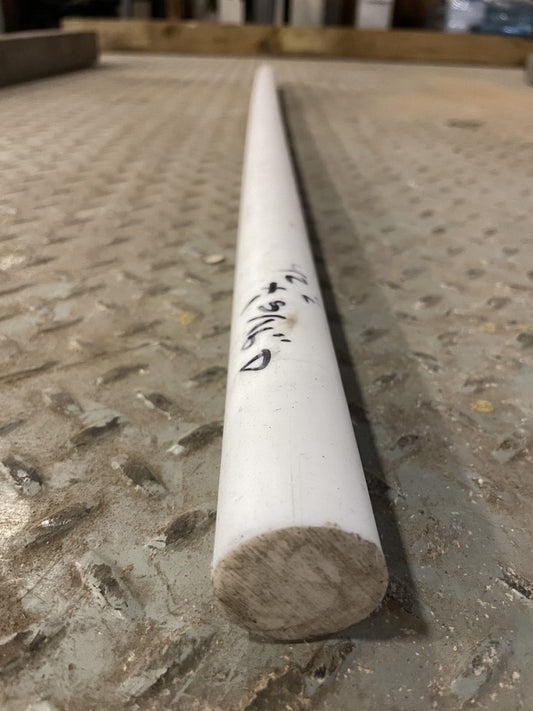 1-5/16” x 42” Teflon PTFE Round Bar / Rod Stock