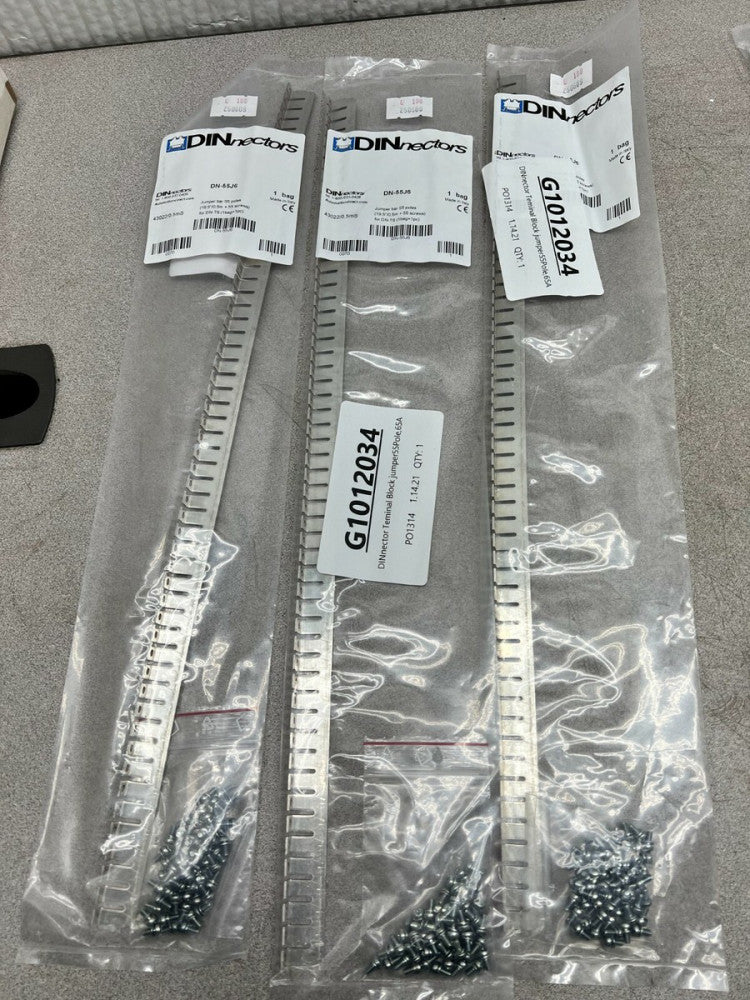 LOT OF 3 NEW IN BAG DINNECTORS TERMINAL BLOCK JUMPER DN-55J6