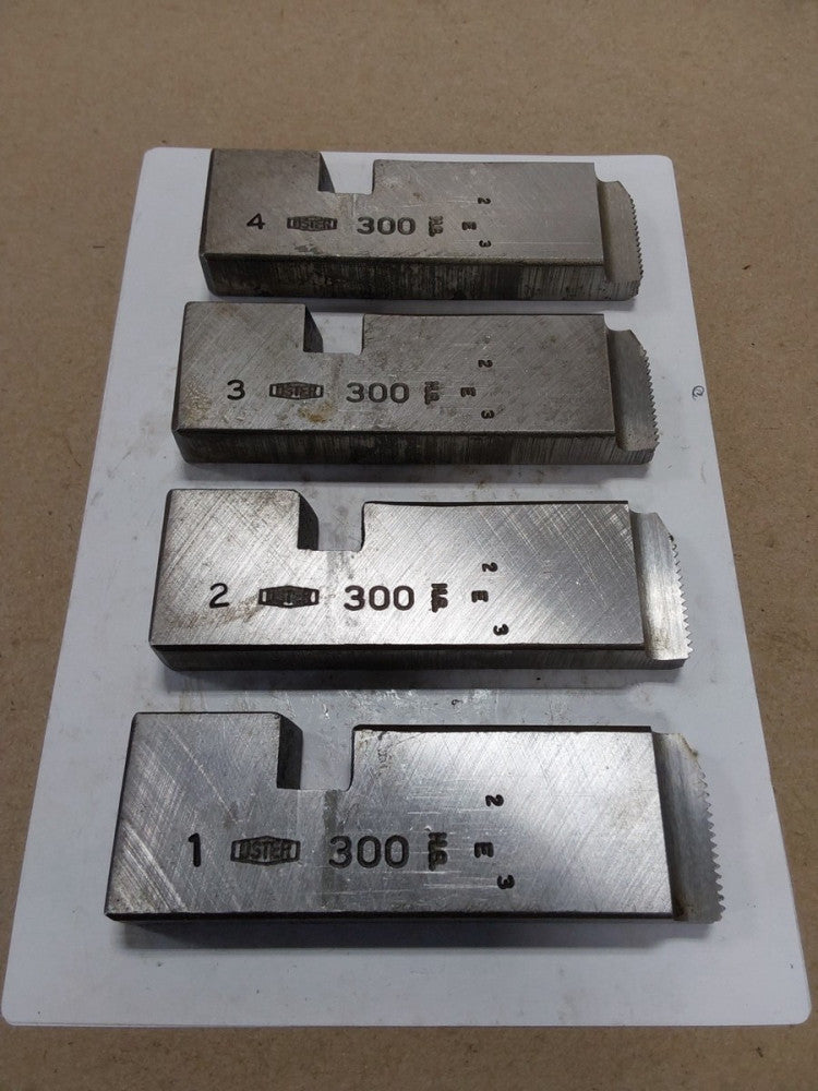 Oster 300 1-4 Die Set #1, 2, 3,4 12410, 7/16 & 20 NF, HIGH SPEED