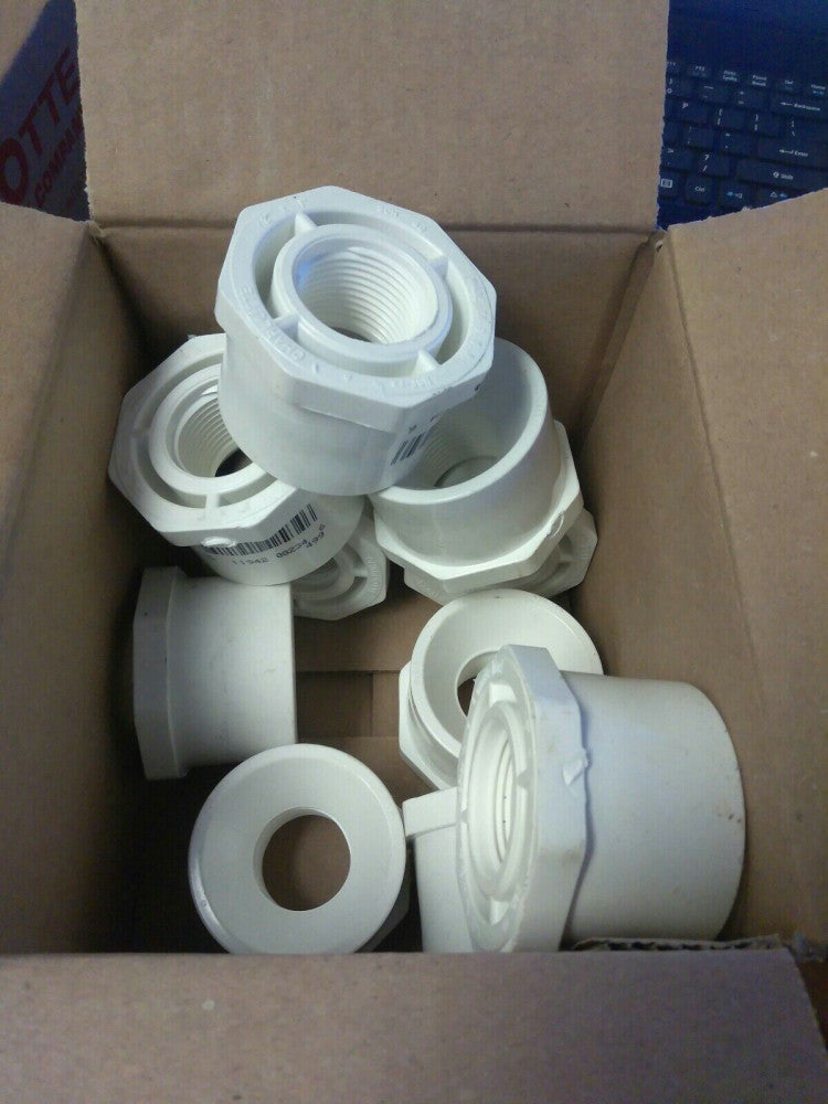 1 BOX OF 10 CHARLOTTE BUSHING 40PVC2"SPIG1"FPT