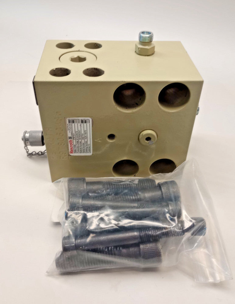 Rexroth R978063347 Used Valve Block 2-inch casting # R978063485