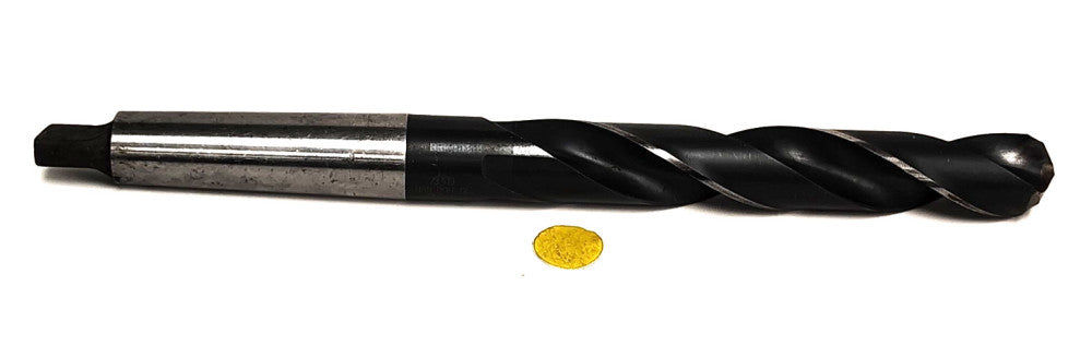 GUHRING 15/16" 2-FLUTE DRILL BIT W/MORSE TAPER  6" FLUTE 3" SHANK  11" OAL HSS
