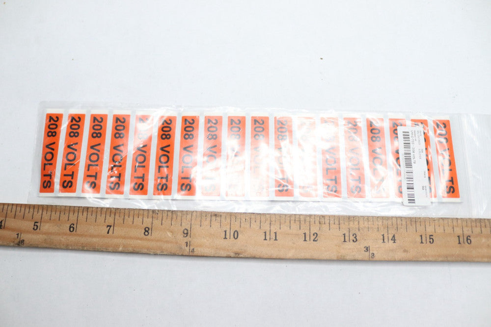 (90-Pk) NSI Voltage Marker Card 208 Volts VM-C-723-208 VOLTS