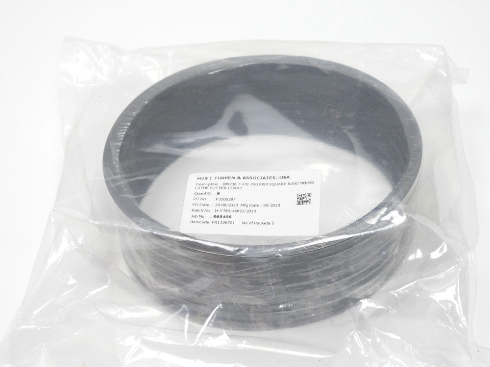 40-Pack FKM Square O-Ring 132.71 x 146.17 x 6.73 mm V90 FKM90 388236 7-431 FR132