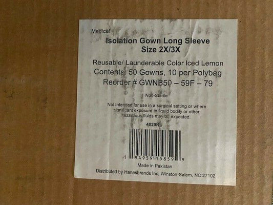 (50) Protective Procedure Gown 2X-Large to 3X-Large NonSterile AAMI Level 1