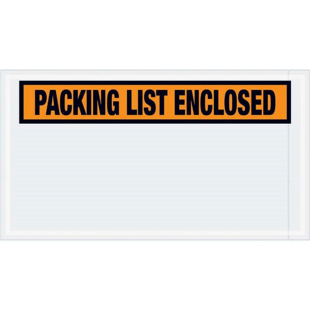 Tape Logic (PL24) 5-1/2" x 10" Orange Packing List Enclosed Envelopes 1000 Count