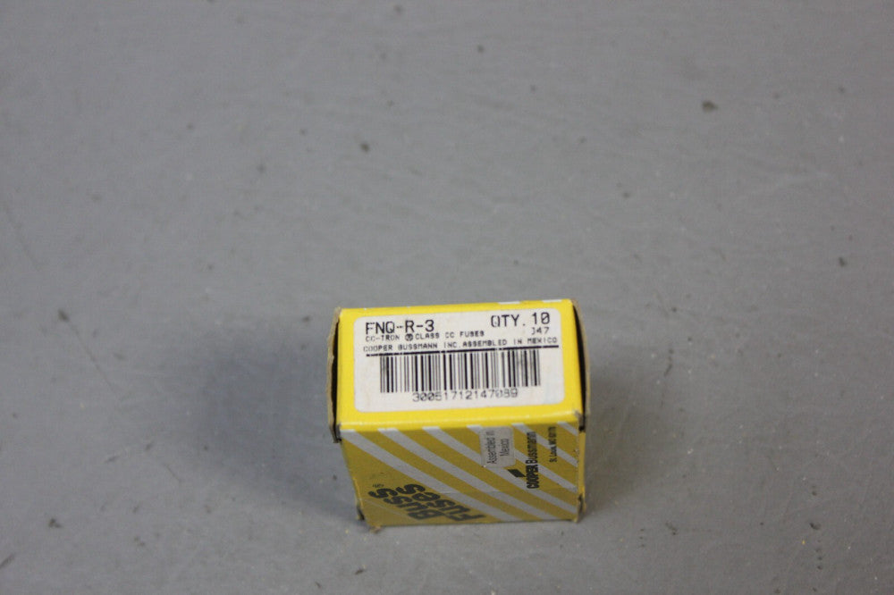 1 BOX OF 10 NEW BUSSMANN BUSS FNQ-R-3 FUSES