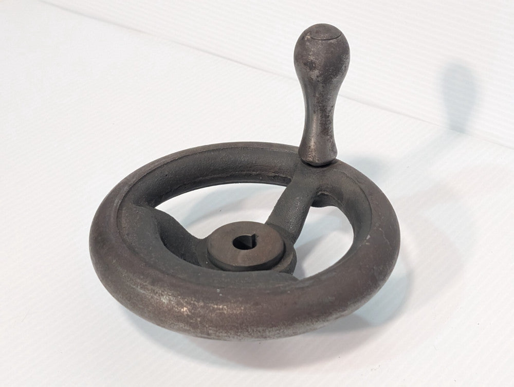 6" 801176 Cast Iron Hand Wheel, Three Spokes, Central Bore, Heavy Duty
