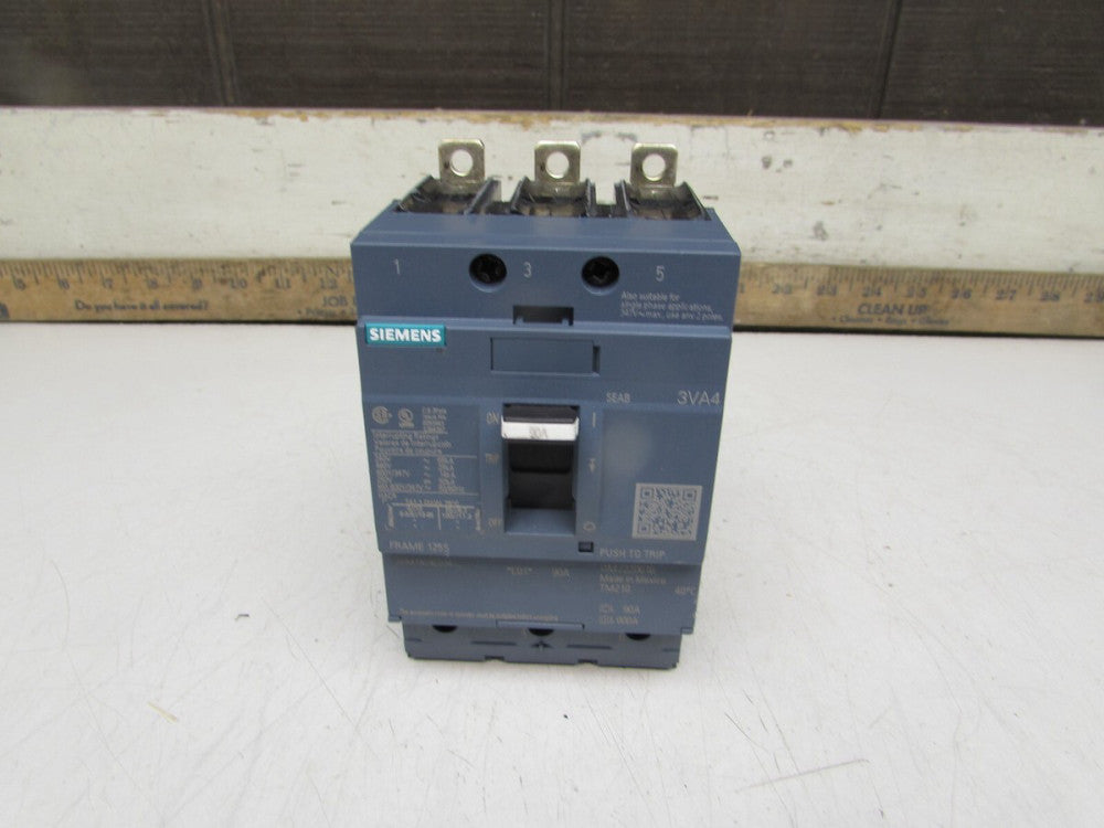 SIEMENS 3VA4190-4ED34-0AA0   ,CIRCUIT BREAKER,  3P/90A /480V/25kA   MAKE OFFER!