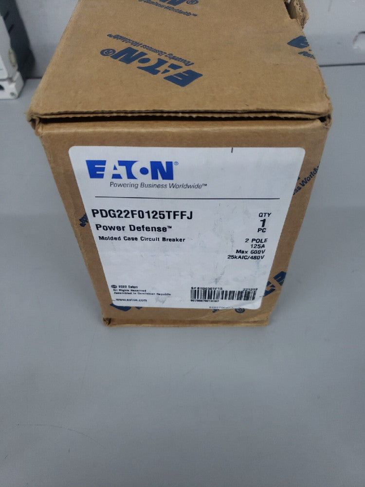 EATON PDG22F0125TFFJ Power Defense Breaker Frame 2, Two Pole, 125A 25kA/480V T-M