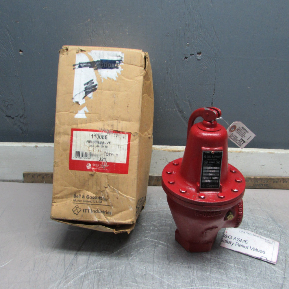 NEW! Bell & Gossett 4100-50 , Relief Valve, 2"x2" / SET-50psi, NIB! MAKE OFFER!