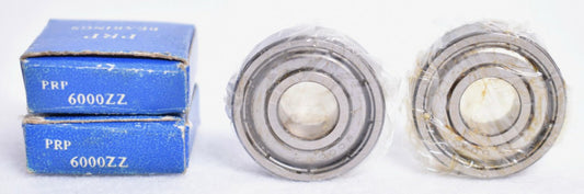 2 Count PRP Shielded Ball Bearings  6000ZZ 6000-ZZ