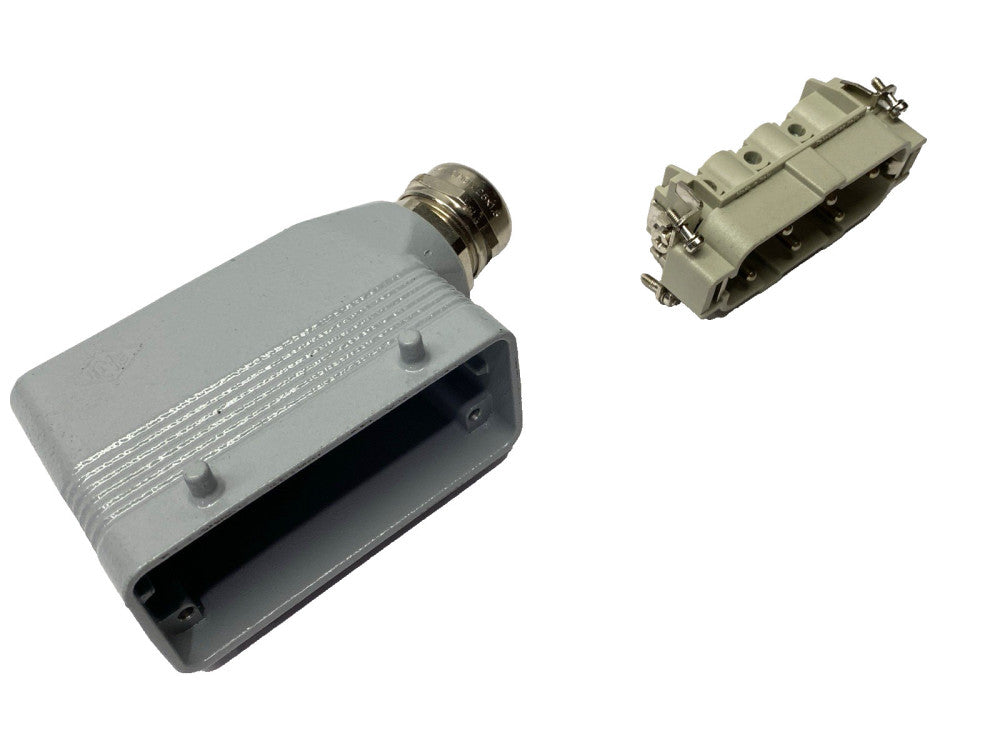 ILME CPM-06 Male Rectangular Insert 6-Pin w/ MHO-16.25 Connector Hood M25 Entry