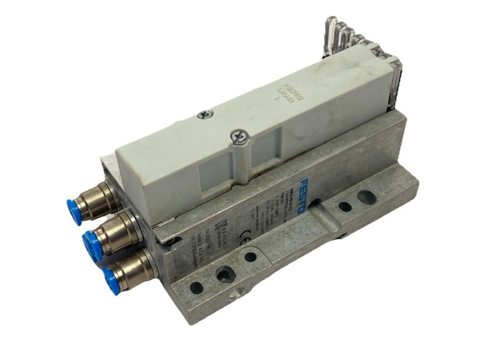 Festo VMPA2-FB-AP-2-1 Sub Base w/ VMPA2-FB-EMG-4 Module VMPA-EPR Plate 537962