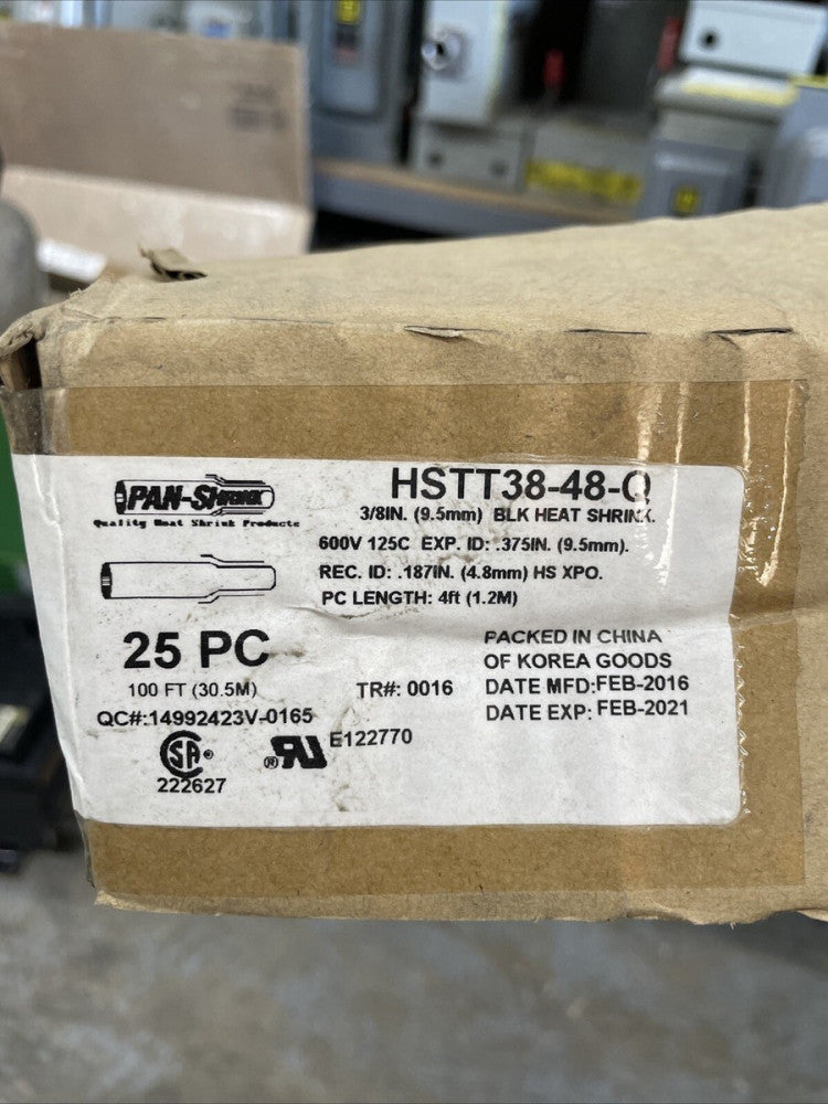 PANDUIT HSTT38-48-Q THIN WALL POLYOLEFIN HEAT SHRINK, 0.25-INCH, BLACK