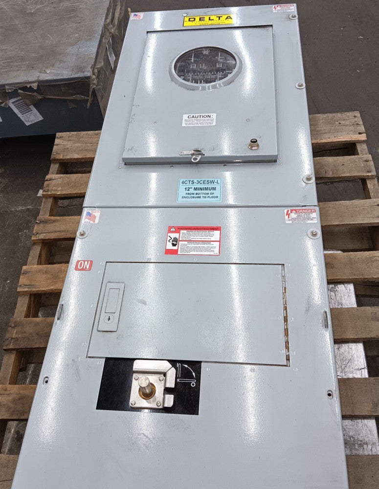 DELTA 4CTS-3CESW-L 400A CURRENT TRANSFORMER METER DISCONNECT FUSIBLE 240 VAC 3Ø