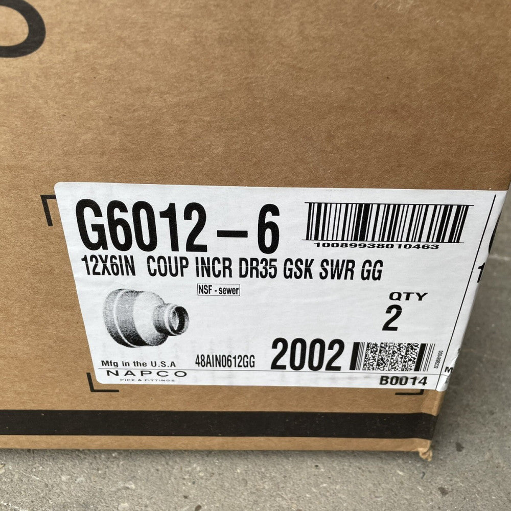 (2) NAPCO G6012-6 12X6IN COUP INCR DR35 GSK SWR GG