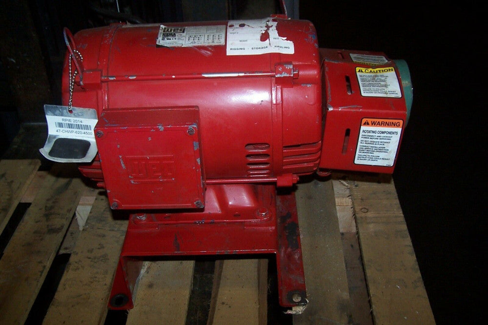 WEG 5 HP AC ELECTRIC MOTOR 1170 RPM 208-230/460 VAC 00512OT3E215T