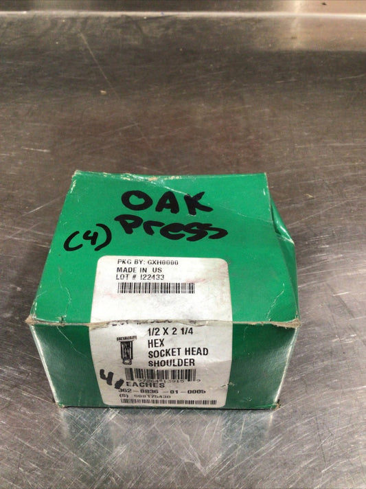 1/2 x 2 1/4 HEX SOCKET HEAD SHOULDER BOLT  Box Of 4