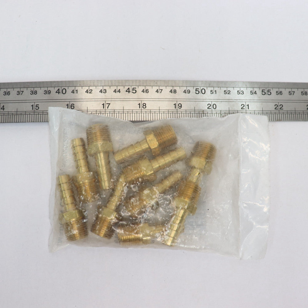 (10-Pk) Kimball Midwest Low Pressure Male Pipe Connector 3/8" x 3/8" 10506B106