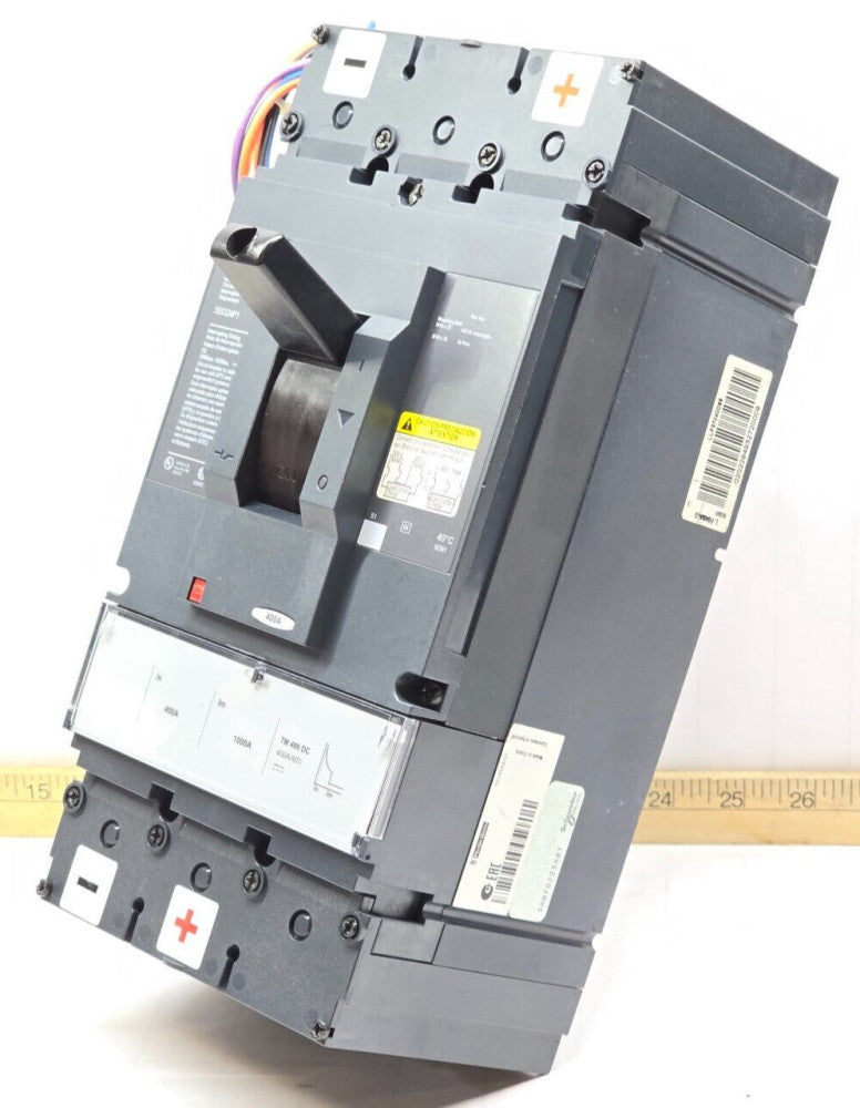 SQUARE D POWERPACT 400 AMP CIRCUIT BREAKER W/ AUX & SHUNT 600 VDC  LLF37040D88